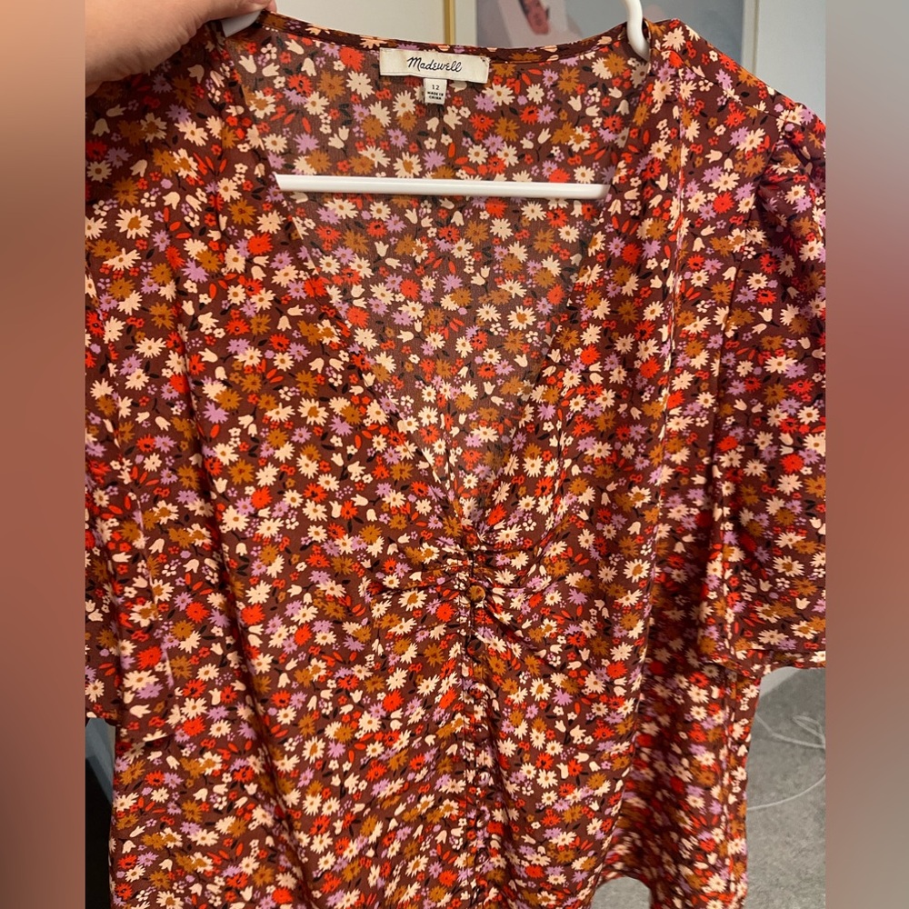 Madewell Women’s Silk Floral Blouse, Size 12